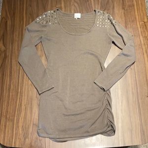 Sexy Ruched Bodycon Sweater Dress
